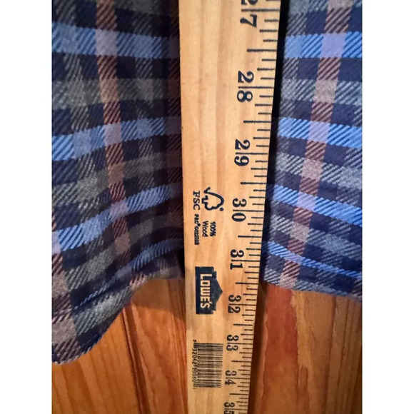 Bullock & Jones Button down L small plaid velvet accent 100% Cotton - Picture 10 of 10